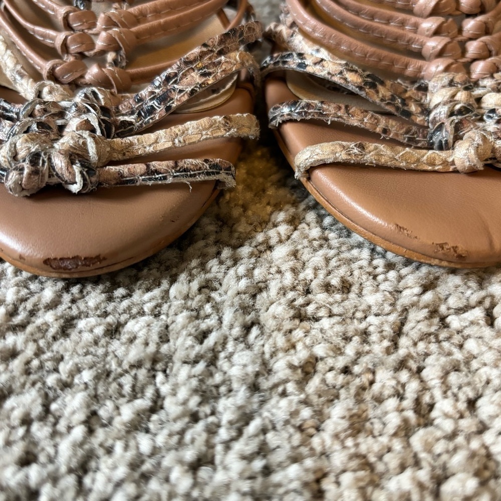Raphaella Booz Anthropologie Snake Print Heel - size 6 - Picture 9 of 12